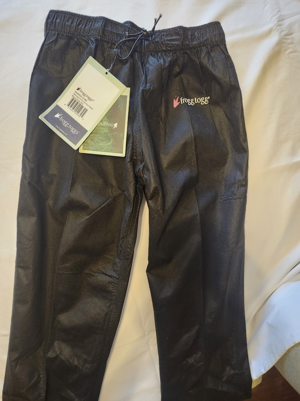 Womens FROGG TOGGS Black Waterproof Rain Pants Size MEDIUM